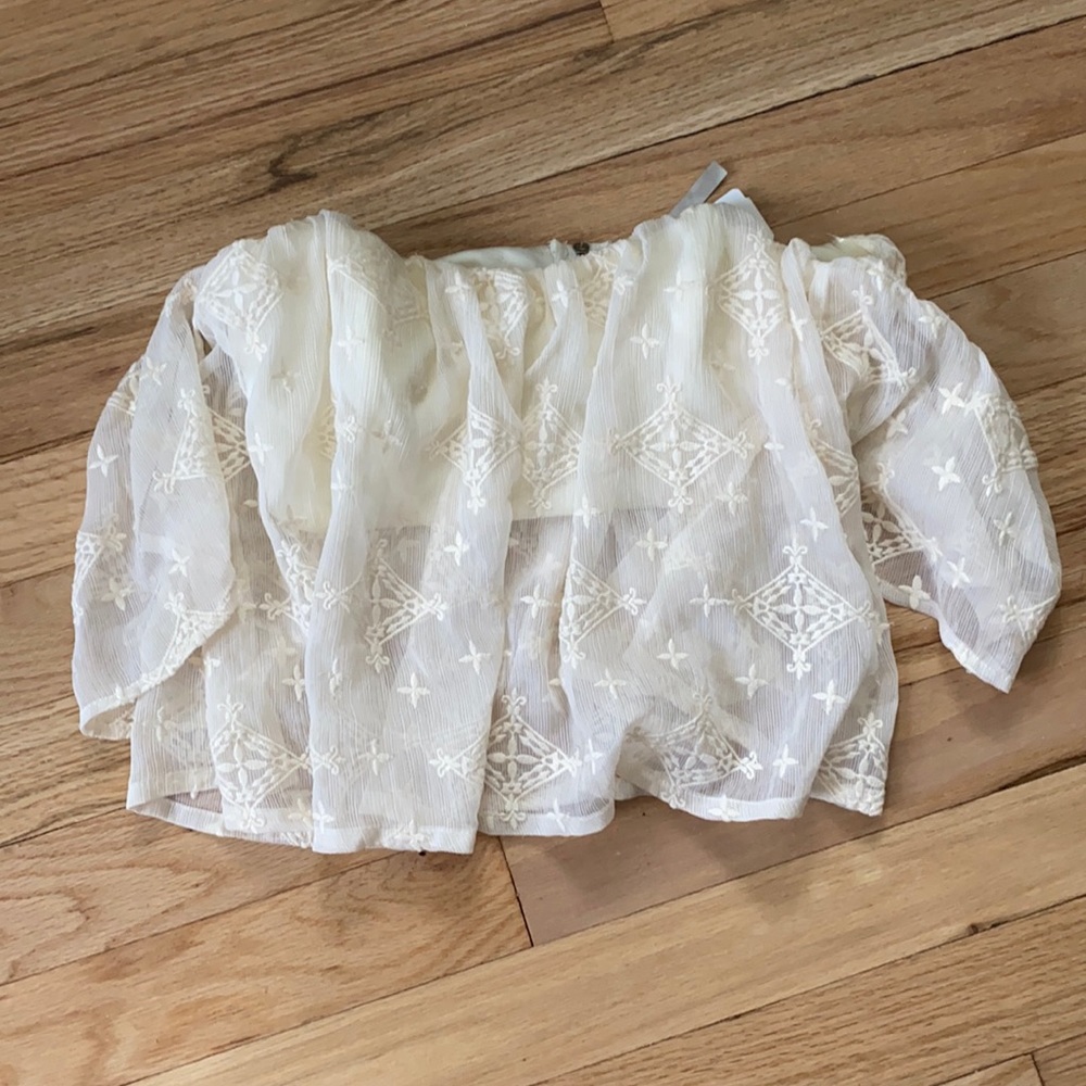 Lace off the shoulder top